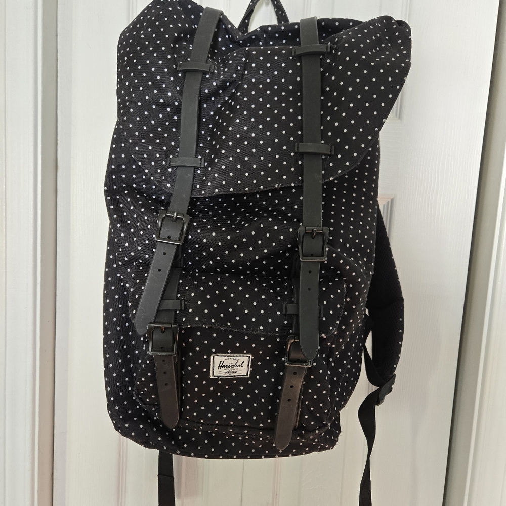 Herschel Supply Company Black and White Polka Dot Backpack